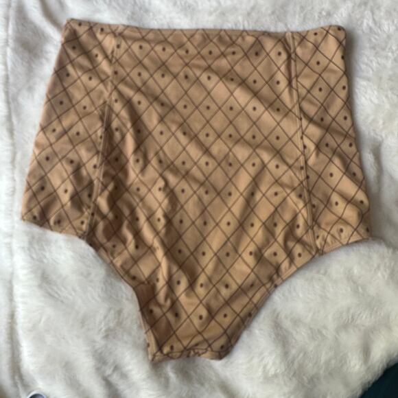 Kortni Jeane Birthday Pineapple Extra High Waist Rise Swim Bottoms Bikini L - Picture 2 of 9